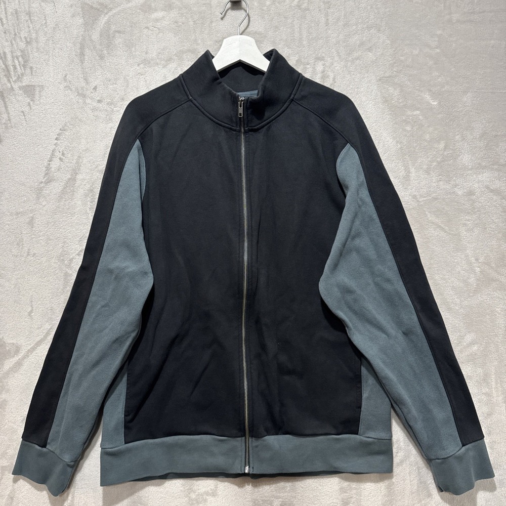 OAKLEY Men's Jacket Size 2XL Colorblock‎ Custom Fit Full Zip Black Gray